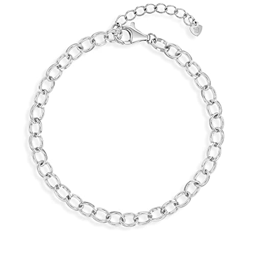 In Season Jewelry 925 Sterling Silver Toddlers & Young Girls Classic Link Chain Charm Bracelet 5