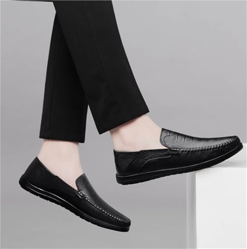 Mens Comfort Loafers Slip On Leather Dress Shoes for Business Casual Office Work Wedding Non Slip Sole Lightweight Walking Shoes4