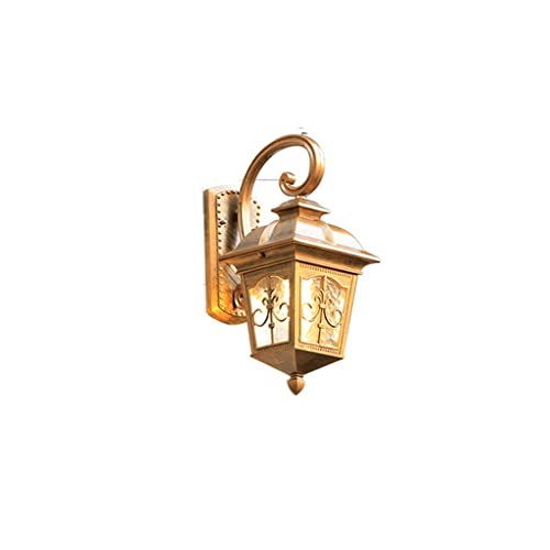 Lampe murale extérieure étanche haut de gamme style rétro américain laiton pour villa