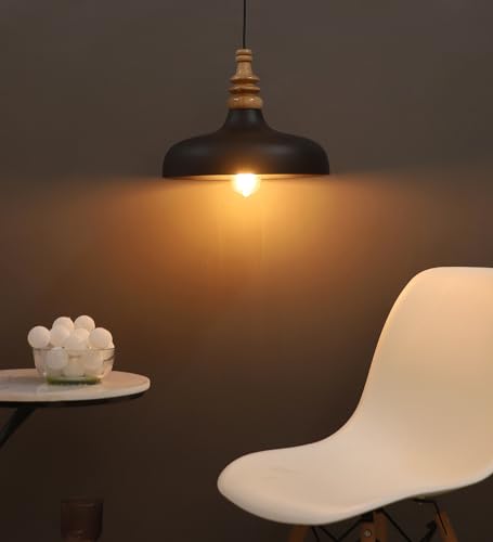 Image of MONI Lights Celling Hanging Light for Room, Table, Holl, Garden House Decoration Pendants Light of Pattern Aluminium Black ML-057BLK(Pack of 3)