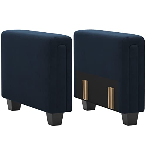 Belffin Side Armrest Module Part for Modular Sectional Sofa Blue Armrest Module Blue