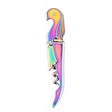 Blush Mirage Double Hinged Waiters Corkscrew Wine Opener with Foil Cutter, Durable Stainless Steel with Built-in Bottle Opener for Beers and Soft Drinks, Home Bar, Kitchen, Travel, Set of 1