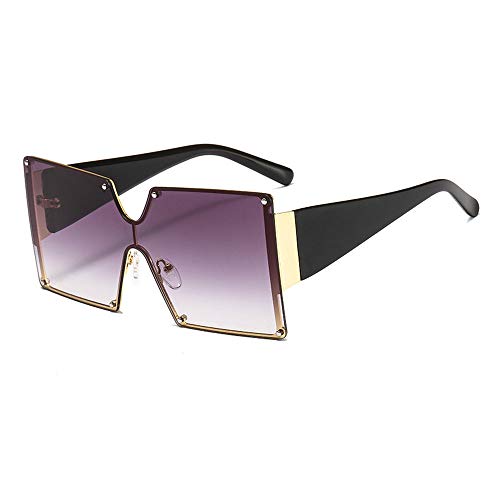 Image of mincl /Oversized Shield Sunglasses Woman 2019 Fashion Luxury Shades UV400 Vintage Flat Top Futuristic Sunglasses