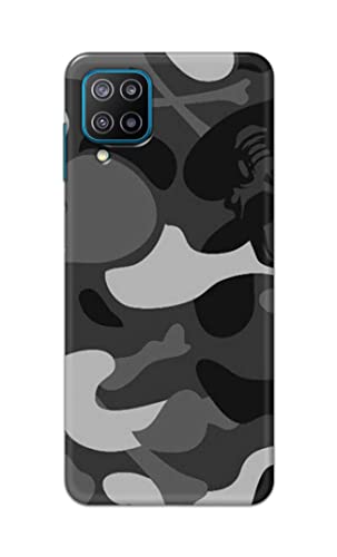 Image of Printed Hard Back Cover Case for Samsung Galaxy F12 Back Cover (Army Pattern) -702
