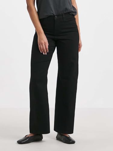 Image of KOTTY Women's High Waist Wide Leg Button Coin Pocket Straight Fit Jeans Stylish Regular to Plus Size Fit Denim Jeans for Women