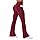 COPYLEAF Womens Yoga Pants with Pockets High Waisted Flare Leggings Bell Bottom Yoga Dress Pants Seamless Bootcut Pants(Wine Red L)