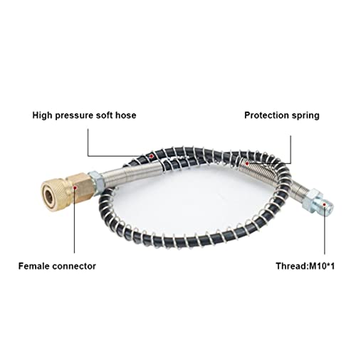 High Pressure PCP Hose Pneumatics Air Pump Paintball Airgun Airsoft Rifle with Female Connector M10*1-2pcs Conenctor,80cm - Image 2