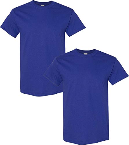 Gildan Men's Heavy Cotton T-Shirt, Style G5000, 2-Pack - blue - XL