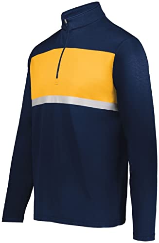 Holloway Sportswear Prism Bold 1/4 Zip Pullover XL Navy/Gold