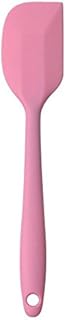 L-FENG-UK Round Angled Head Heat Resistant Soft Flexible Silicone Spatulas for Scraping Baking Cooking Decorating (Pink)