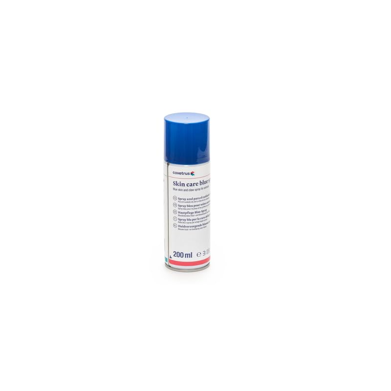 Covetrus CVet niebieski spray dla zwierząt, dwupak, 2 x 200 ml, spray do pielęgnacji skóry dla zwierząt, może przyczynić się do ochrony i pielęgnacji mocno obciążonych i wrażliwych partii skóry