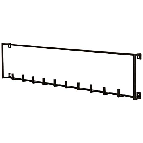 mokebo® Garderobenleiste 82cm Breite mit 10 Haken 'Der Eiserne',...