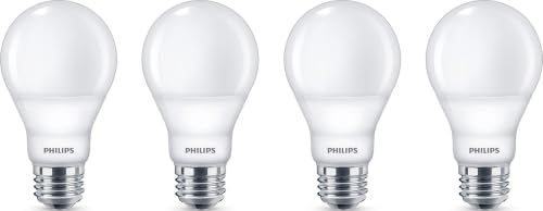 Philips LED 4 Pack A19 Soft White Dimmable Warm...