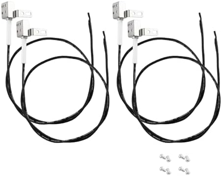 Grillflame BG179A Grill Electrode Igniter Wire Kit Replacement Parts for Master Forge 5 Burner Gas Grill Parts BG179A 98162 BG1795BAL Propane Main Burner Ignitor Electrode with Ignition Wire, 4pcs