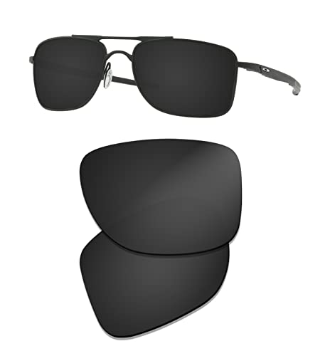 Image of Polarized Lenses Replacement for Oakley Gauge 8 Sunglasses OO4124 - MultiColors (Dark Black, 57, Millimeters)