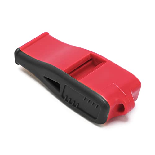 Silbato para árbitro ABS con nylon ajustable rojo negro miniatura 7