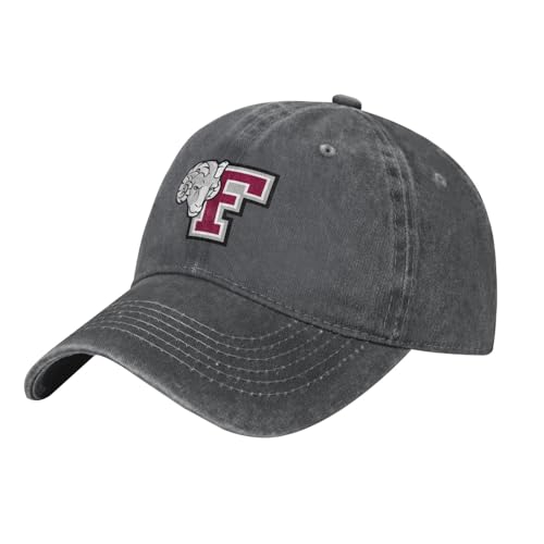 Fordham Rams Logo Adult Adjustable Classic Washed Casquette Cap Hat Baseball Cap for Man Woman Deep Heather