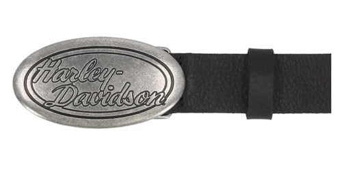 Harley-Davidson Women's Oval H-D Script Buckle Genuine Leather Belt, Black3