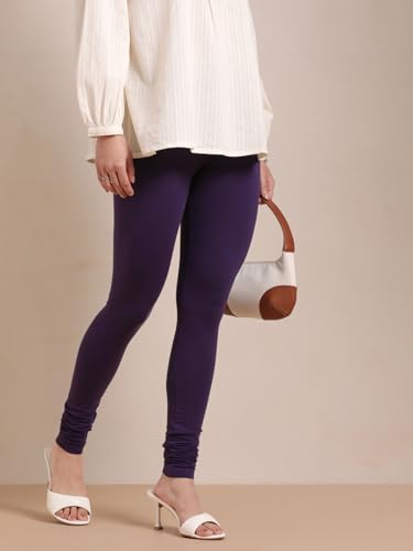 Image of TWIN BIRDS Tailored Cut and Classic Fit Super Stretchable Elastane Fabric Churidar Leggings for Women
