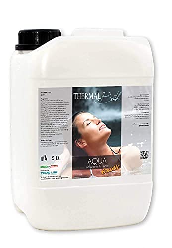 Prodotto ideale per piscina e spa idromassaggio (di qualsiasi marca e modello, Jacuzzi, Teuco, Glass, Dimhora, ecc.) Trasforma l'acqua in ACQUA TERMALE. Non fa schiuma e non corrode le parti della vasca. La soluzione satura di Magnesio, Potassio e Iodio potenziati con i Bio-Oligoelementi oltre a riprodurre in acqua le note caratteristiche benefiche dei sali minerali e degli oligoelementi agevola la disinfezione dell'acqua.