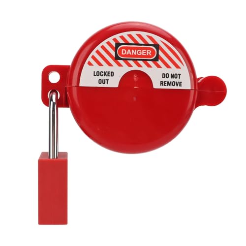 VOANZO Gasflaschen-Verriegelungsventilschloss mit Sicherheitsvorhängeschloss, hitze- und schlagfestes Lockout-Tagout-Gerät für die Sicherheitsabschaltung von Gashähnen
