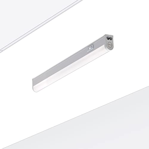 oktaplex lighting Reglette LED 4W raccordable avec interrupteur RIGA Blanc chaud 3000K 28cm eclairage led cuisine sous meuble Atelier Garage Cave Grenier