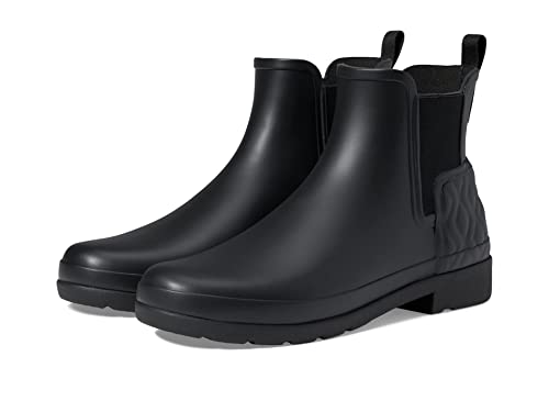 Image of Hunter Refined Chelsea Vertical Quilt Waterproof Boots for Women with Breathable Lining and Cushioning Footbed
