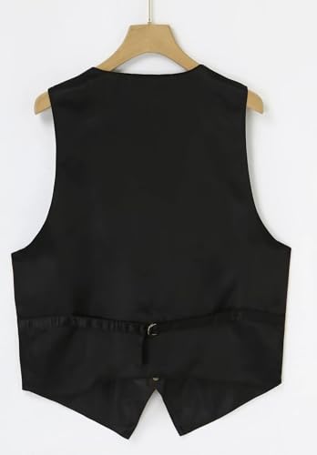 Boy's Retro Suede Leather V-Neck Vest Casual Western Sleeveless Jacket3