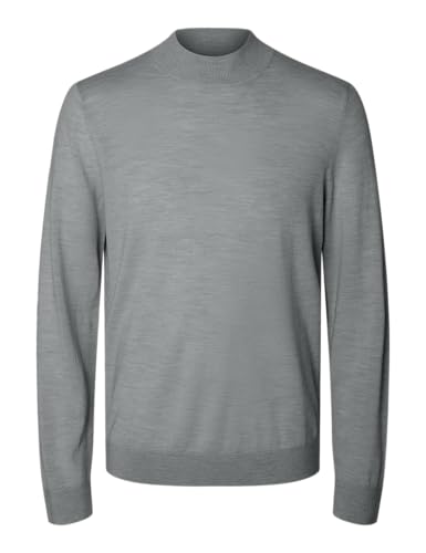 Knit Merino SELECTED HOMME : un pull col montant régulateur de chaleur pour l'hiver