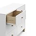 Storkcraft California 6-Drawer Double Dresser (White with Driftwood) - GREENGUARD Gold Certified, Interlocking Drawer System, Dresser Drawer Organizer for Kids Bedroom