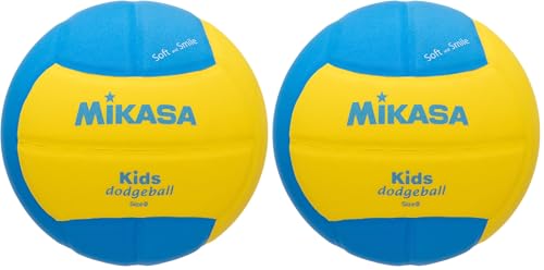 ミカサ(MIKASA) スマイルドッジボール 0号(幼児~小学生向け) 150ｇ 黄/青 SD00-YBL 推奨内圧0.10~0.15(kgf/㎠) (× 2)