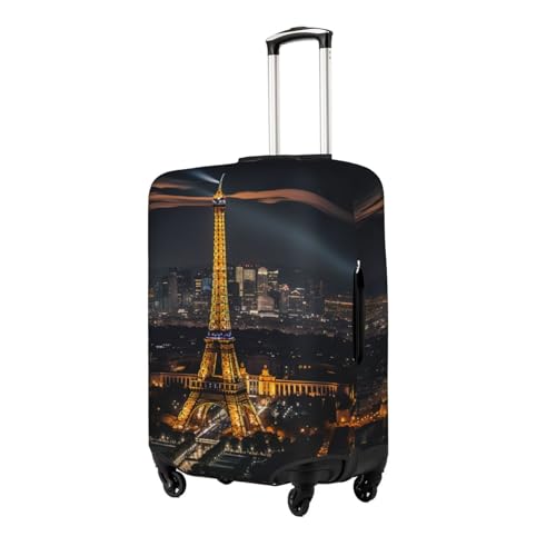 Eiffel Tower Print Travel Elastic Suitcase Luggage Baggage Cover Protector, Washable And Anti-Scratch2