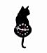 Produktbild Besttimes Moderne Wanduhr Kreative DIY Katze Pendel Wanduhr mit Schwingen Schwanz für Wohnzimmer Schlafzimmer Küche Wohnkultur (7"w x 16,5" h)
