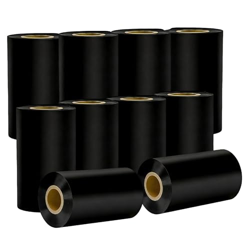Cintas Térmicas HUOJI 10 Rollos 4.33'' x 984' Negro