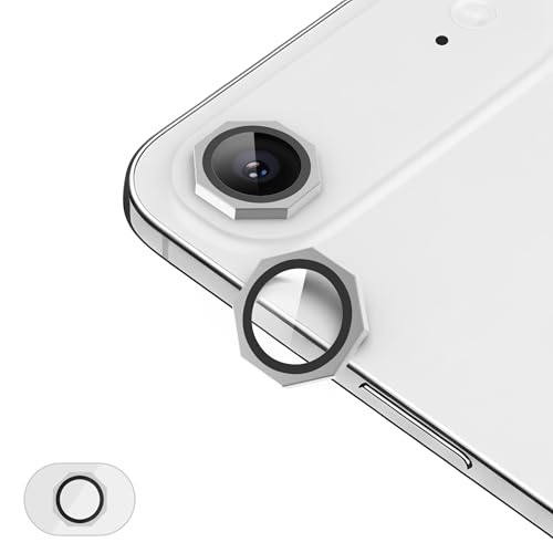 Image of GadgetBite Snaptra Octagon Camera Lens Protector Compatible with iPhone 17 Air - 9H Tempered Glass with Metal Ring, Scratch-Resistant Camera Cover - White