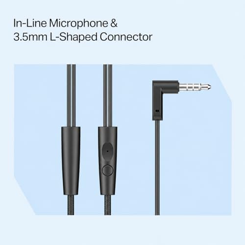 Image of Original Wired in-Ear Earphones with 10 mm Drivers Compatible with Boat BassHeads 212L, Rich Stereo Sound, Clear Calling, Enhanced Bass Performance (Black) 88H