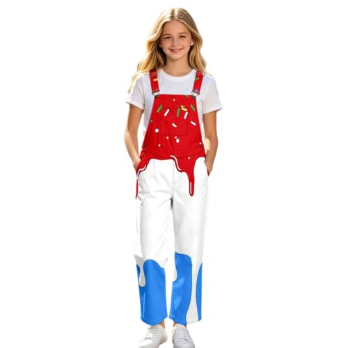 Mono estampado sin mangas para niños y niñas peto casual con bolsillos