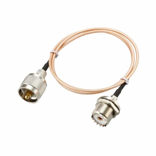 UHF SO239 Female to UHF PL259 Male Coaxial Wire Low Loss RG316 2Ft/60cm
