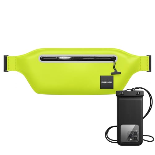 Image of DRENCH 100% Waterproof Waist Pack Neon Yellow | Caribana & Caribbean Carnival Bag for Jouvert, Festivals, EDM Raves, Pool Parties, Travel & High Visibility Outdoor Use | Waterproof Phone Pouch Dry Bag