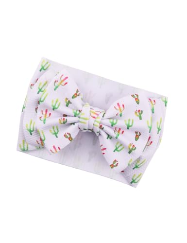 Image of Baby Cactus Headband Plant Turban Baby Pricklypear Hair Bowknot Cactus Hair Band Bow BTB09 (A2-Turban, Free Size)