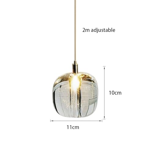 Accesorios de iluminación colgantes de techo en vidrio y lámparas rústicas de cocina 8