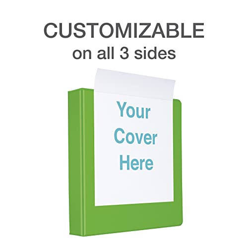 Oxford® 3 Ring Binders, 1" D Rings, Holds 240 Sheets, Clearvue™ Presentation Binder, Green, 4Pk #TOP4