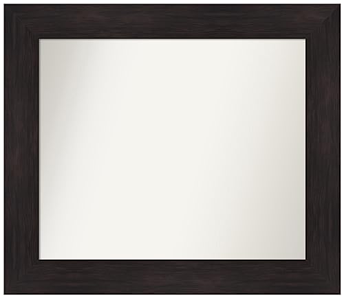 Amanti Art Brown Wall & Bathroom Mirror for Over Sink, 26x30 Small Mirror