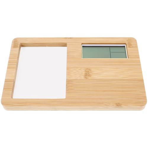 Cabilock Reloj Digital de Madera con Marco de Fotos y Pantalla LED Reloj Despertador Multifuncional para Decoración de Dormitorio y Oficina Diseño Elegante y