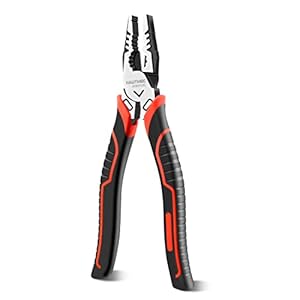 HAUTMEC 9″ Linesman Pliers,High Leverage Combination Pliers Multifunctional Heavy Duty Lineman Tools HT0271-PL