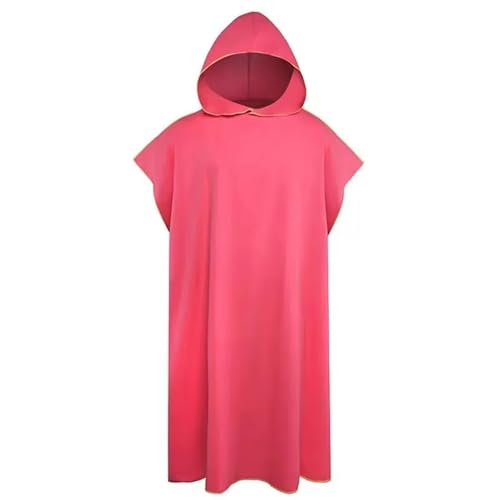 ZWCSHUU Poncho de Surf, Toalla cambiante, Bata con Capucha, Manta Playa, baño, Traje Neopreno for Adultos Poncho de Playa(Red)
