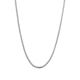 Kuzzoi Collar de serpiente para hombre (4 mm) en plata de ley 925, cadena oxidada para hombre, longitud 50-60 cm, 50 cm, Plata esterlina, Sin piedra preciosa