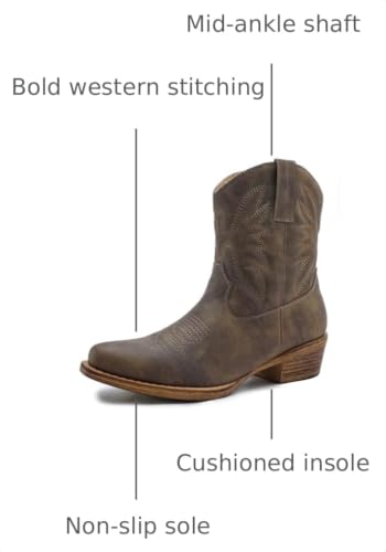 Women's Cowboy Ankle Booties - image 3