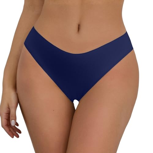 Generisch Bañador para mujer de cintura baja, bañador sexy para verano, bañador, monocolor, moderno, para playa, bañador, bañador, bañador, ropa de baño, parte inferior, marine, S