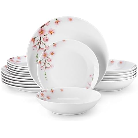 VEWEET Annie 18-Piece Dinner Set for 6 Cover